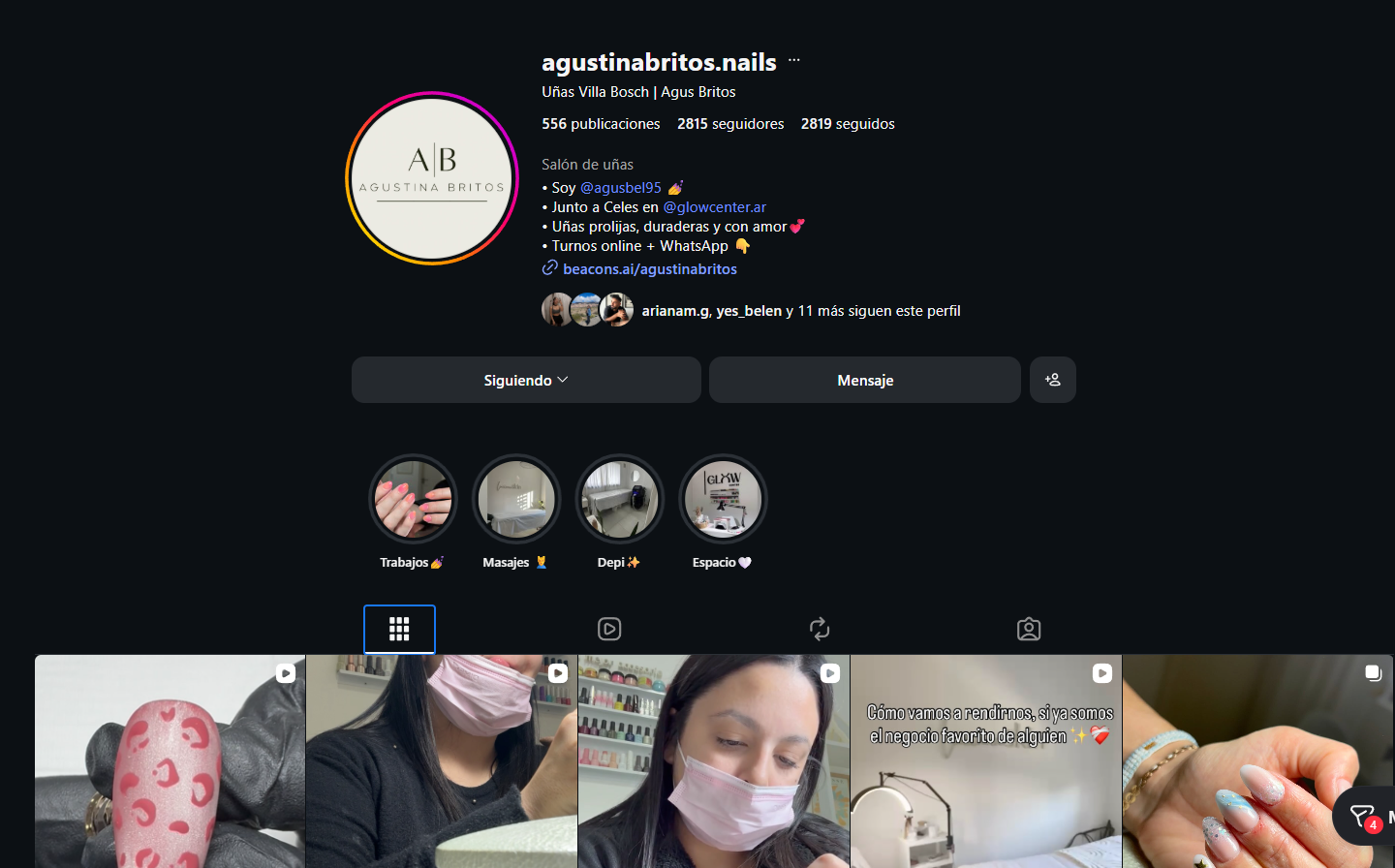 Agustina Britos Nails — Captura 1
