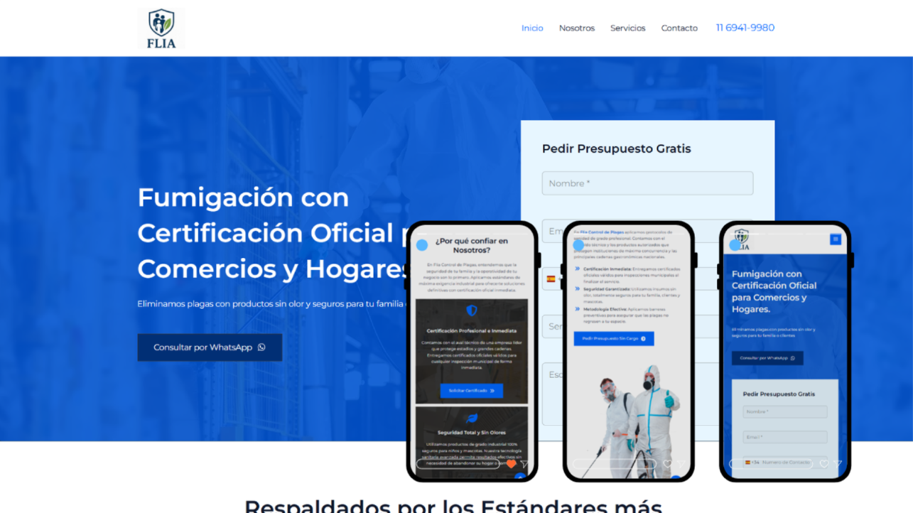 Fumigadora Flía Landing Page
